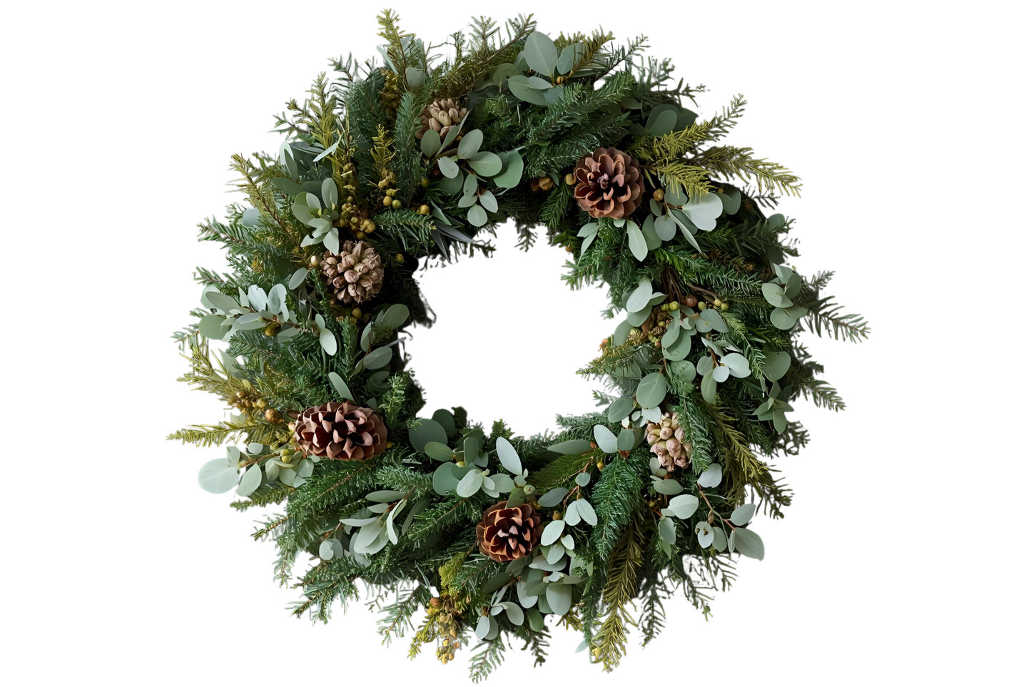 Fresh Evergreen Christmas Wreath
