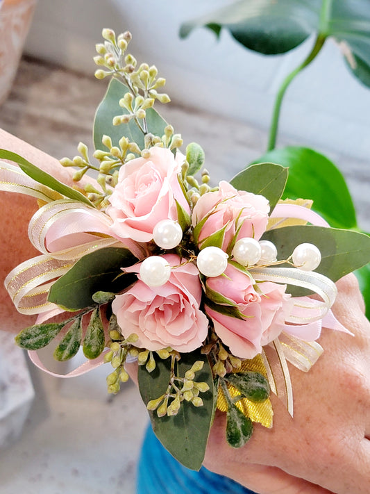 Wrist Corsage Light Pink