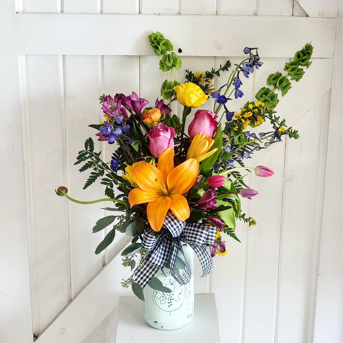 Big And Bright Mason Jar Arrangement