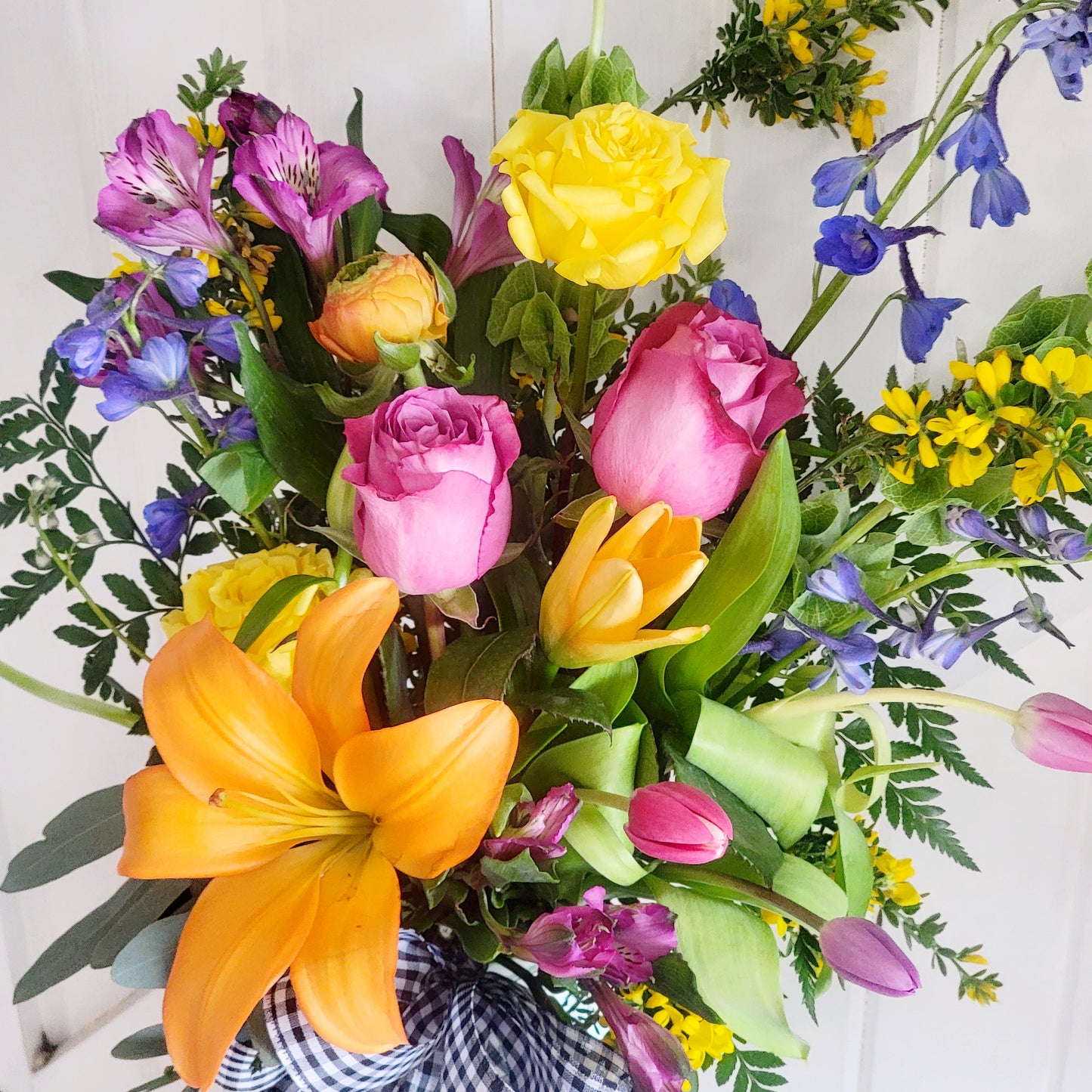 Big And Bright Mason Jar Arrangement