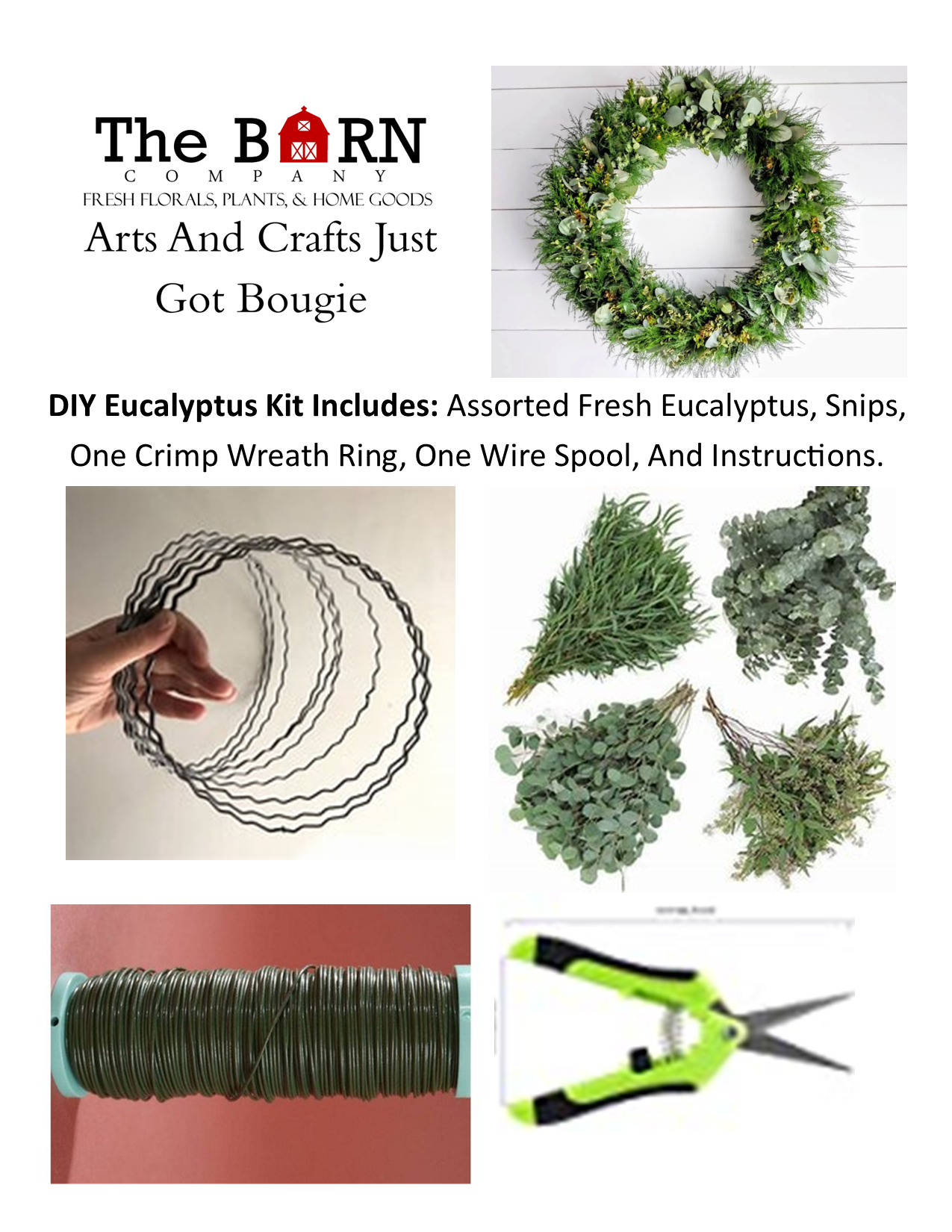 DIY Eucalyptus Wreath Making KIt – The Barn Company