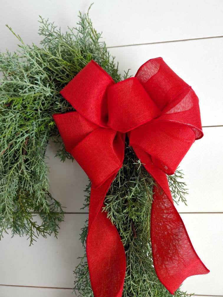 Fresh Cane Evergreen Christmas Wreath