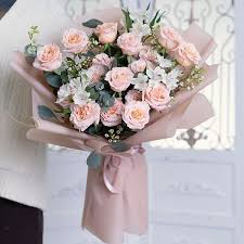 Handtied Bouquet Peachy Keen