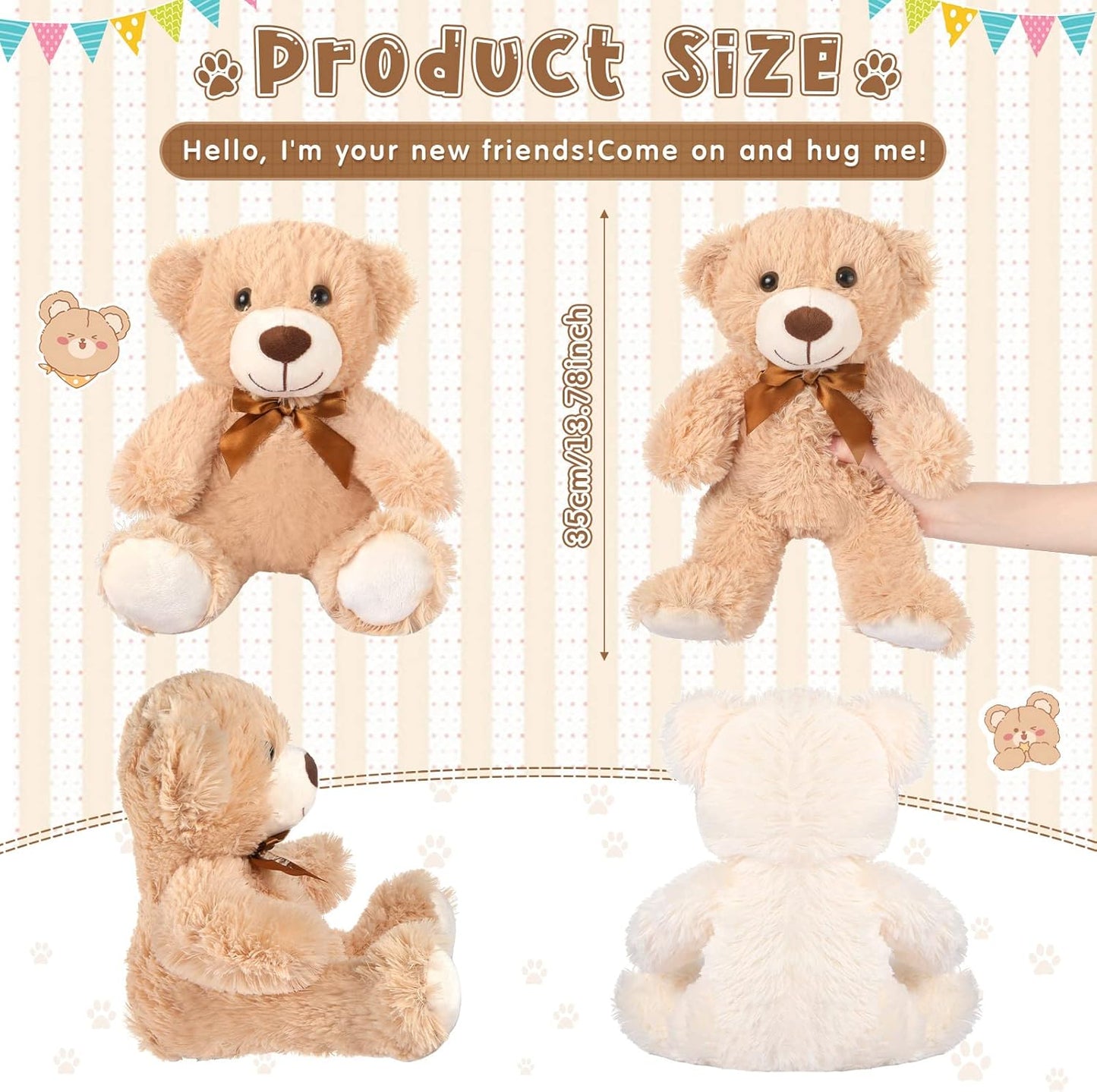 Plush Teddy Bear 14"