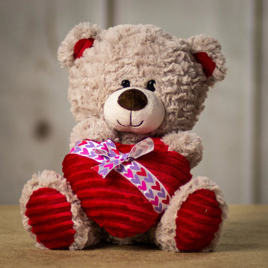 Plush Bear With Heart 10"