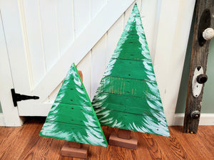 Rustic Wood Trees (Set Of Two)