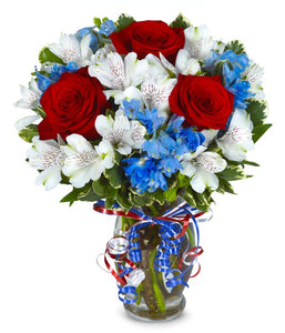 Red White And Blue Arrangement Memorial